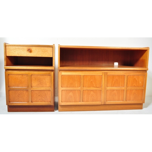 1222 - Nathan Furniture - Squares Range - Two pieces of retro vintage mid 20th century circa. 1960's teak N... 