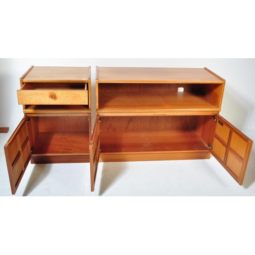 1222 - Nathan Furniture - Squares Range - Two pieces of retro vintage mid 20th century circa. 1960's teak N... 