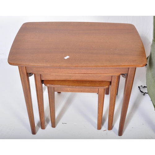 1266 - A collection of retro vintage mid 20th Century teak wood furniture. Comprising of heavily stained co... 