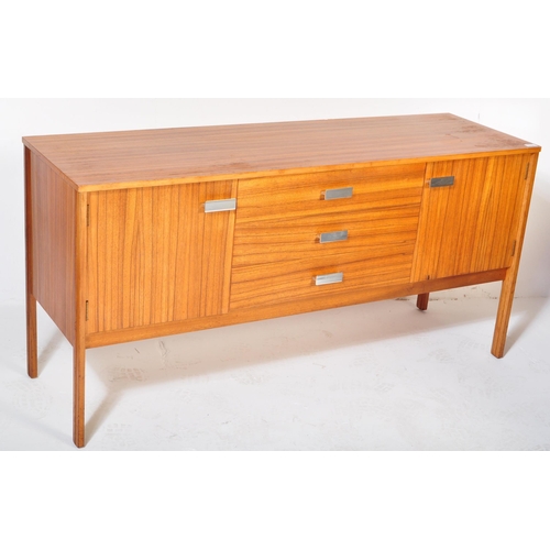 1272 - Manner of Florence Knoll. A retro vintage 20th century, circa 1970's veneered teak wood sideboard cr... 