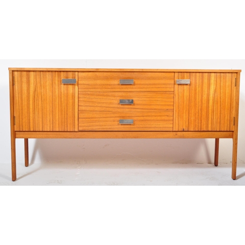 1272 - Manner of Florence Knoll. A retro vintage 20th century, circa 1970's veneered teak wood sideboard cr... 