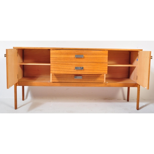 1272 - Manner of Florence Knoll. A retro vintage 20th century, circa 1970's veneered teak wood sideboard cr... 