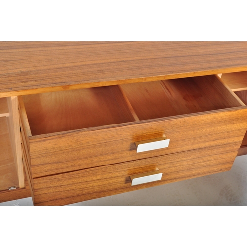 1272 - Manner of Florence Knoll. A retro vintage 20th century, circa 1970's veneered teak wood sideboard cr... 