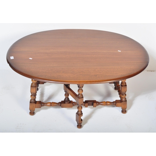 1287 - A retro vintage 20th century circa 1970's Ercol ' Old Colonial ' beech and elm wood drop leaf coffee... 