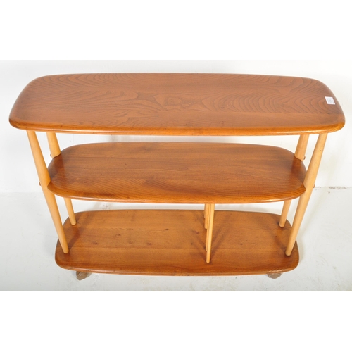 1300 - Lucian Ercolani - Ercol - Model 361 - A mid 20th century model 361 beech and elm wood bookcase troll... 