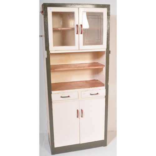 1366 - A retro vintage mid 20th century circa. 1950's kitchen unit cabinet. The cupboard having two cupboar... 