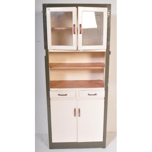 1366 - A retro vintage mid 20th century circa. 1950's kitchen unit cabinet. The cupboard having two cupboar... 