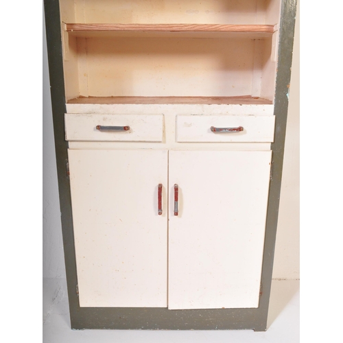 1366 - A retro vintage mid 20th century circa. 1950's kitchen unit cabinet. The cupboard having two cupboar... 