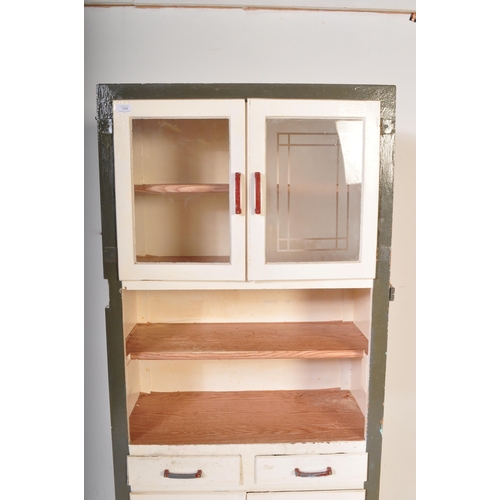 1366 - A retro vintage mid 20th century circa. 1950's kitchen unit cabinet. The cupboard having two cupboar... 