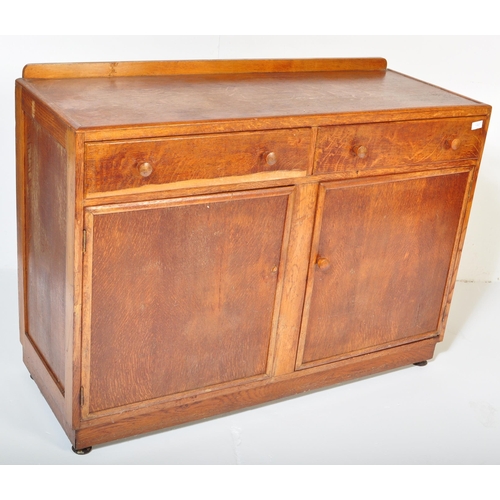 1367 - A retro vintage mid 20th century oak 1940's sideboard of CC Utility committee design. The sideboard ... 