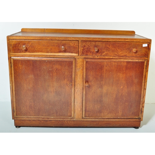 1367 - A retro vintage mid 20th century oak 1940's sideboard of CC Utility committee design. The sideboard ... 