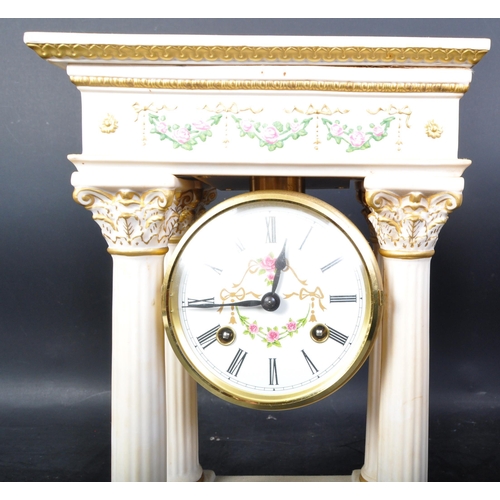 1514 - Franklin Mint - Empress Josephine Clock - A vintage 20th century ceramic mantel clock. The mantle cl... 