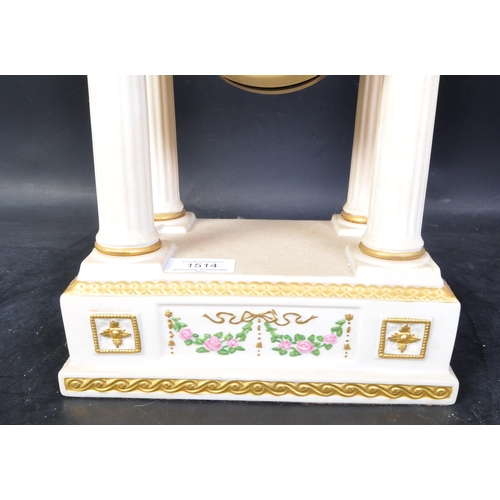 1514 - Franklin Mint - Empress Josephine Clock - A vintage 20th century ceramic mantel clock. The mantle cl... 