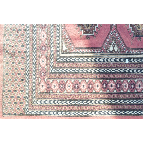 1519 - 20th century Persian - Islamic  Tabric Mahi floor rug  carpet. Red ground with central medallion wit... 