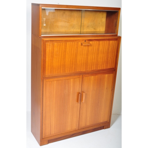 1532 - An early 20th Century mahogany bankers bookcase / bureau. Of rectangular form with twin glaze door f... 