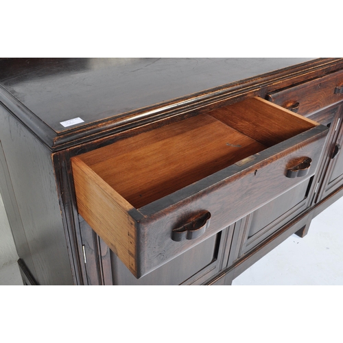 1561 - An early 20th century circa. 1920's mahogany sideboard credenza. The sideboard having a gallery back... 