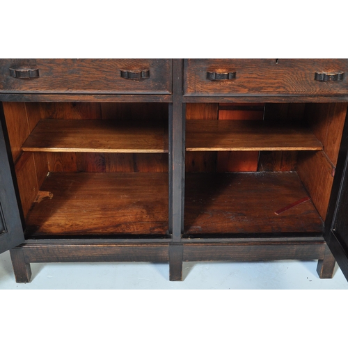 1561 - An early 20th century circa. 1920's mahogany sideboard credenza. The sideboard having a gallery back... 