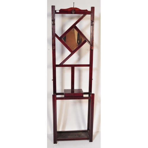 1563 - A Victorian 19th century mahogany hallstand. The Hall stand with reeded decoration to the uprights, ... 