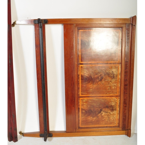 1588 - An Edwardian early 20th century mahogany bedstead. The bedstead comprising of headboard and footboar... 