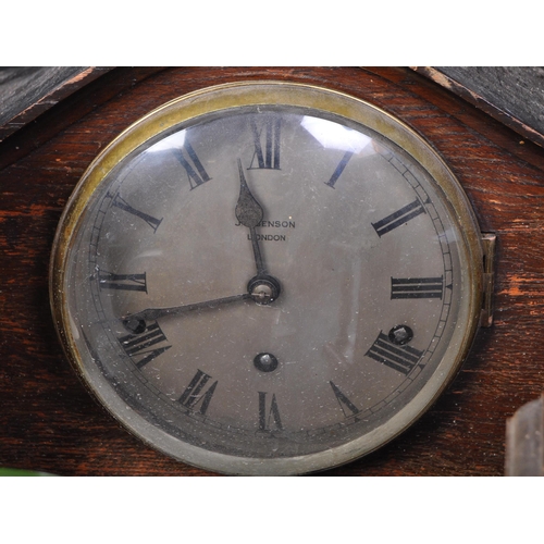 1599 - A collection of vintage retro mid 20th century mantel clocks to include a Louis Bernard style clock ... 