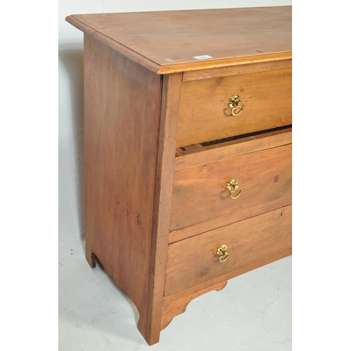 1669 - 1920's Arts & Crafts influenced walnut cottage chest of drawers. Raised on squared legs with a bank ... 