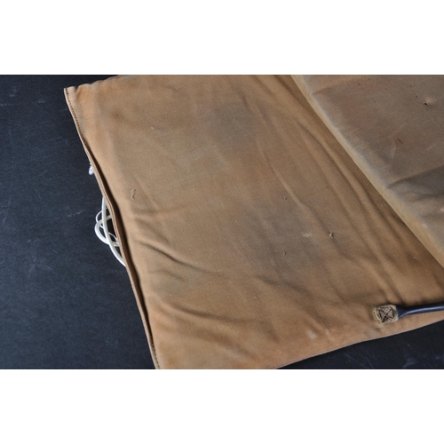 104 - An original vintage 1980s (1988) Martin Baker ejector seat cover comprising pack pad and lumbar pad.... 