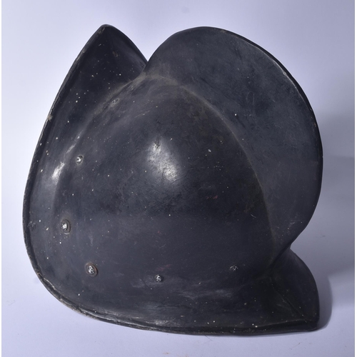 147 - A 19th Century copy of a post-Renaissance lobster-tailed pot helmet. The helmet having a rounded sku... 