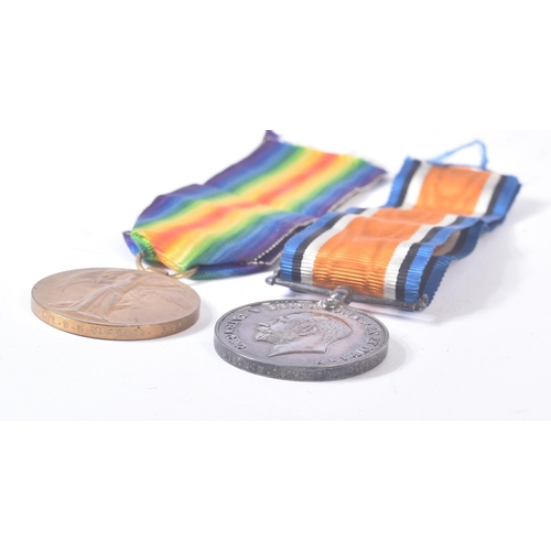 179 - A WWI First World War medal duo awarded to one GS-66939 Pte W. W Garrood of the Royal Fusiliers. Med... 