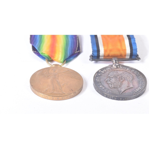 179 - A WWI First World War medal duo awarded to one GS-66939 Pte W. W Garrood of the Royal Fusiliers. Med... 