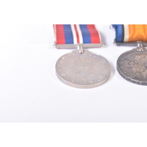 184 - A group of WWI First World War and WWII Second World War medals awarded to one 44037 Pte H.J Andrews... 