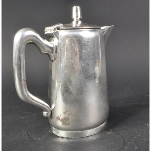 192 - A WWII Second World War Third Reich Nazi German Kriegsmarine Officer Mess Coffee Pot. A 35ml silver ... 