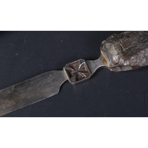 194 - WWII Second World War Third Reich Nazi German trench art in the form of a carving knife and fork. Th... 