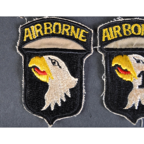 264 - A collection of x10 Vietnam War era US United States 101st Airborne Division patches. The embroidere... 