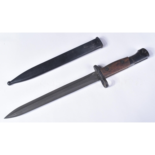 282 - A post Second World War Belgian FN Model 1949 rifle bayonet with matching scabbard. The bayonet with... 