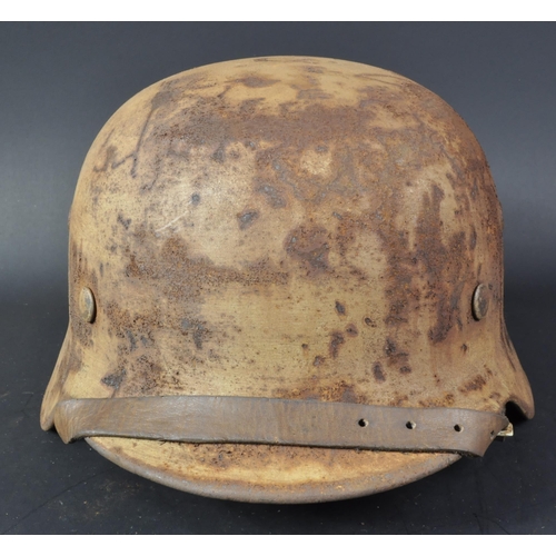 30 - A WWII Second World War Third Reich Nazi German M40 pattern Afrika Korps Stahlhelm steel combat helm... 