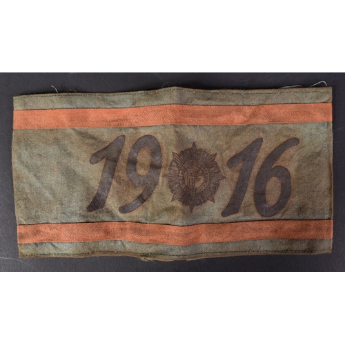 309 - Irish Easter Uprising - a 1916 Irish Republic Easter Rising / Easter Rebellion veterans armband. Gre... 