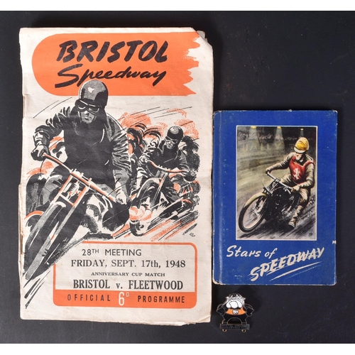 34 - Bristol Speedway - two vintage ( 1948 & 1950 ) Bristol Speedway Motorcycle Racing event programmes a... 