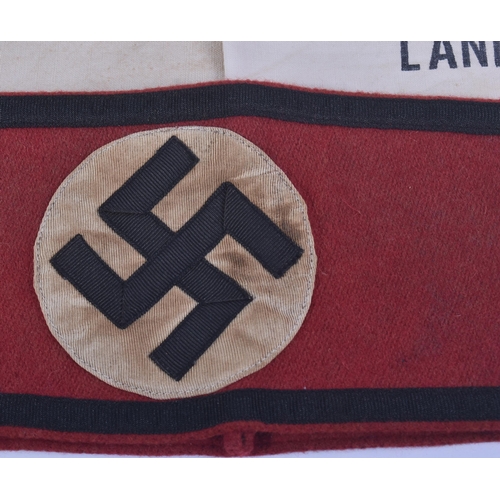 451 - A collection of x5 WWII Second World War Third Reich Nazi German uniform cloth armbands comprising; ... 