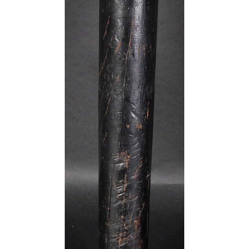 73 - An original 19th Century Victorian gentleman's artificial / prosthetic wooden peg leg with leather f... 