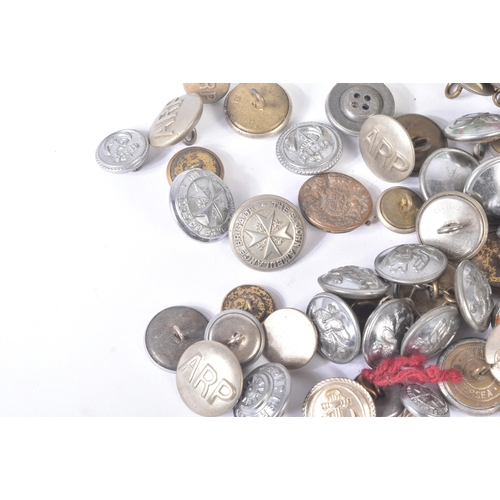 99 - A large collection of assorted WWII Second World War and later uniform buttons of Military interest ... 