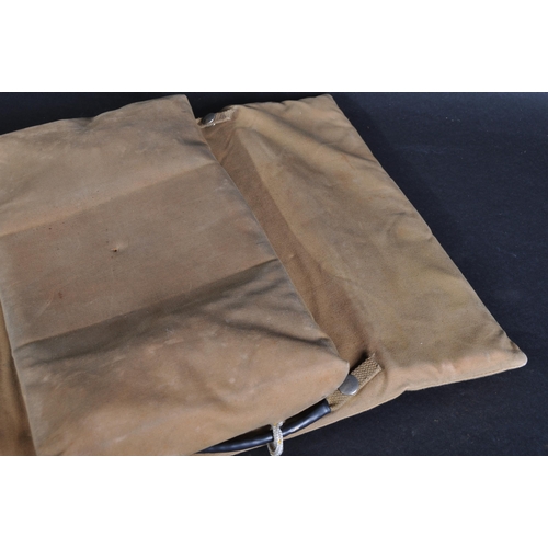 104 - An original vintage 1980s (1988) Martin Baker ejector seat cover comprising pack pad and lumbar pad.... 