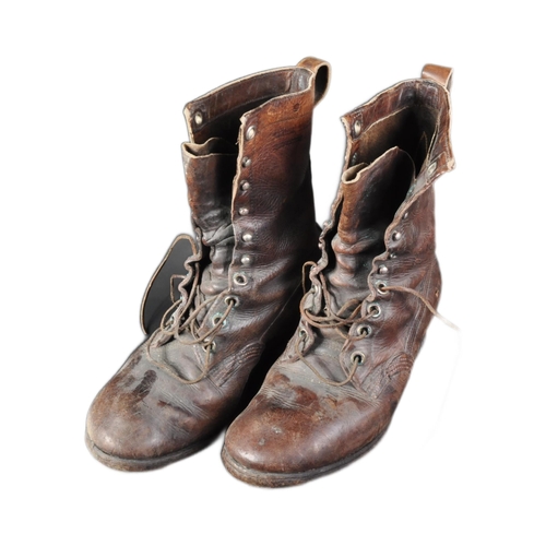 127 - A pair of vintage Canadian ' Pierre Paris ' made hobnailed mountaineering / logging / military boots... 