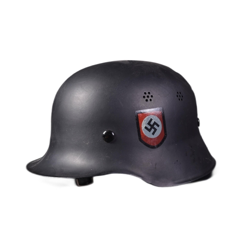 178 - A replica WWII Second World War Third Reich Nazi German style Stahlhelm helmet. The helmet Nazi part... 