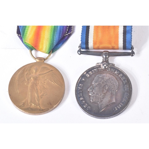 179 - A WWI First World War medal duo awarded to one GS-66939 Pte W. W Garrood of the Royal Fusiliers. Med... 