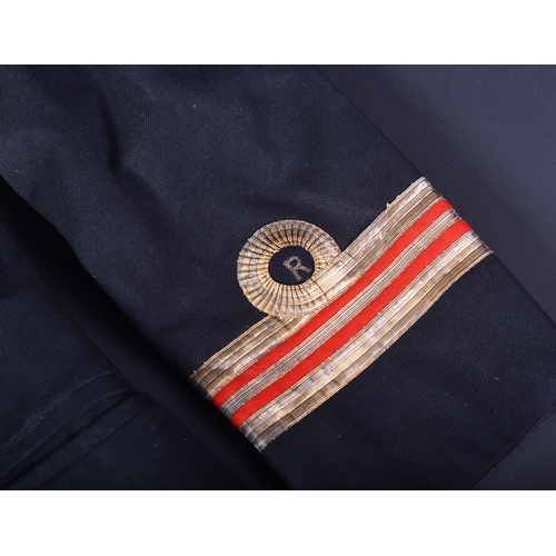 182 - Two 20th Century vintage Royal Navy (Reserve) Lieutenant Commander Doctor / Surgeon uniform tunic. O... 