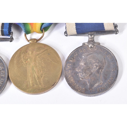 184 - A group of WWI First World War and WWII Second World War medals awarded to one 44037 Pte H.J Andrews... 