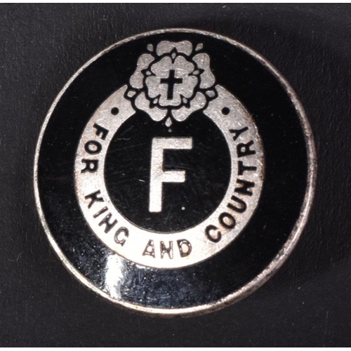 198 - A WWII Second World War British Fascist Members badge. A 3rd pattern example of silver plated constr... 