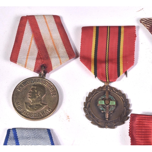 214 - A collection of assorted European First and Second World War (and other) military campaign medals co... 