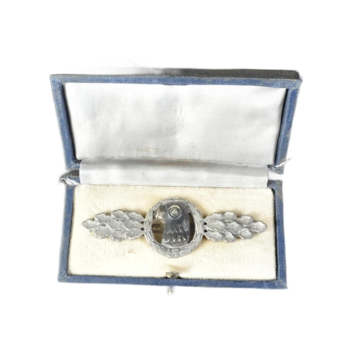 215 - A WWII Second World War Third Reich Nazi German Luftwaffe Reconnaissance Squadron silver grade clasp... 