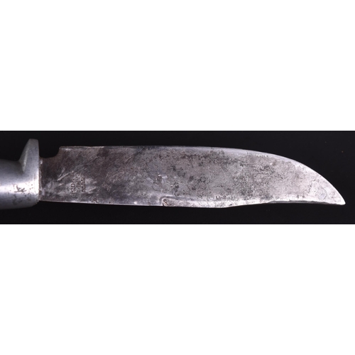 250 - A WWII Second World War US United States trench fighting knife. The alloy hilt stamped  ' Tlemcen 19... 